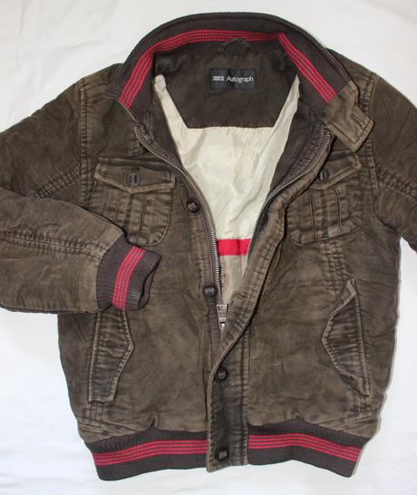 Bj5. zimní manšestrová bunda 7-8 let, marks & spencer,128