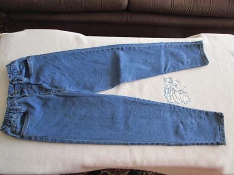 Modré dívčí rifle, v pase guma, vel. 140, sinsay,140