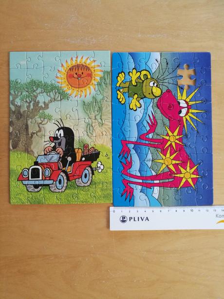 Puzzle & skládačka krteček a autíčko,