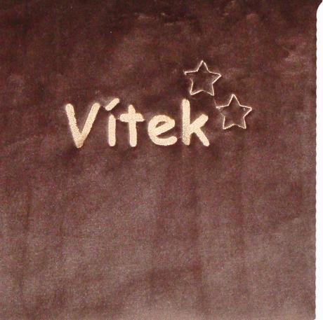 Deka s výšivkou na přání- více barev a obrázků, 