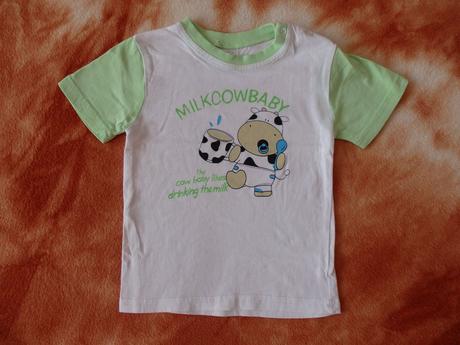 Triko s krátkým rukávem - nové, 86