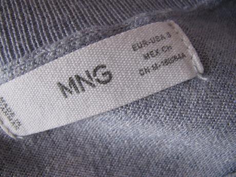 Dámský světle modrý svetr, střik mng, s