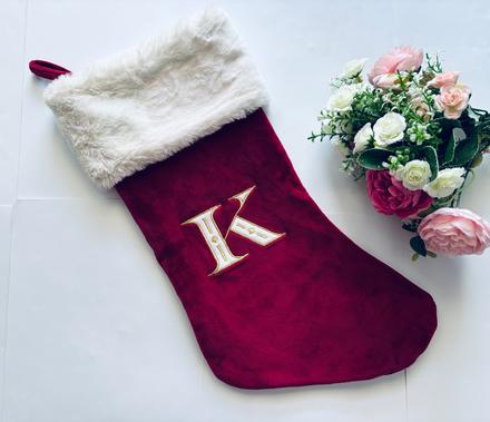 An5/ punčocha vánoční s monogramem, 