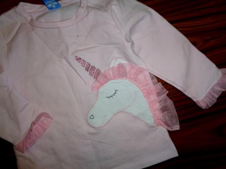 Luxusní růžová mikina s jednorožcem, 98