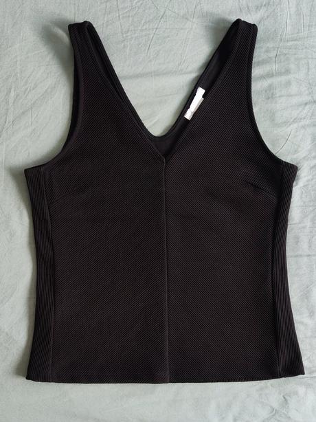 Dámské černé tílko top bez rukávů h&m, h&m,s