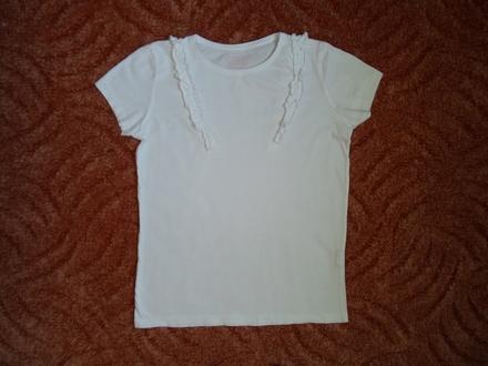 Bílé tričko triko krátký rukáv, primark,152