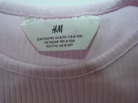 Hm žebrované tričko vel. 134/140, h&m,134