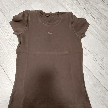 Tmavě hnědé tričko s.oliver vel.38, s.oliver,38