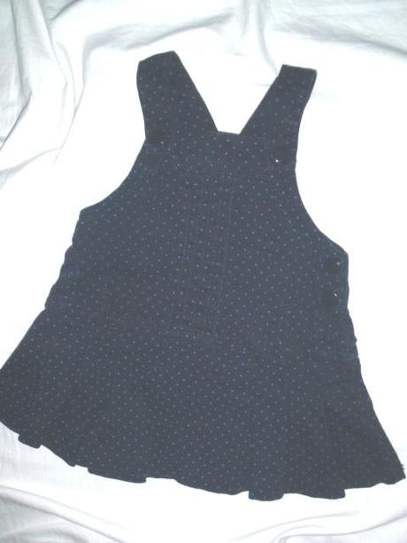 Nádherná riflová laclová sukně s puntíkama, zara,86