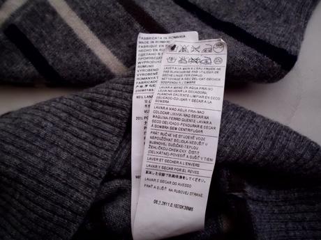 Vlna polo pásik, benetton,m