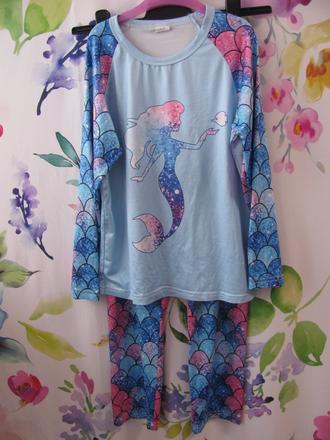 Dívčí pyžamko, nebo domácí komplet mořská panna, 122
