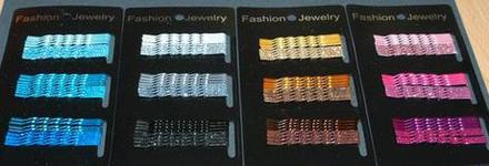 Vlasové sponky pírka sada 24 ks / 4 barvy,