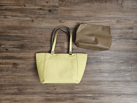 Světle žlutá kabelka shopper bag vady viz foto, 