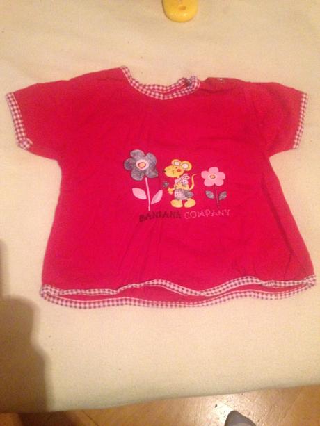 Dívčí tričko květy a myška, 80