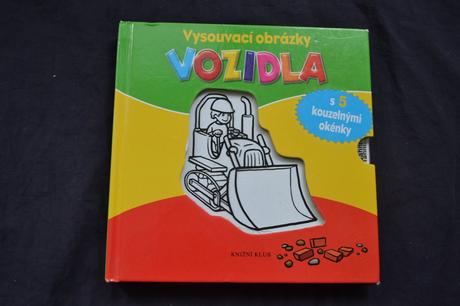 Kniha vozidla.vysouvací a zbarvující se obrázky,