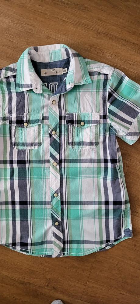 Kostkovaná košile vel. 134 zn. h&m, h&m,134