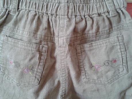 Kalhoty, mančestráky dívčí vel. 80, 80