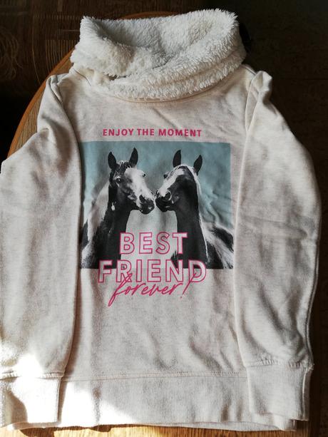 Mikina teplá s koníky, vel. 146/152., 146