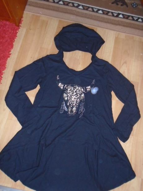 Tunika tričko s flitry vel m/l, m
