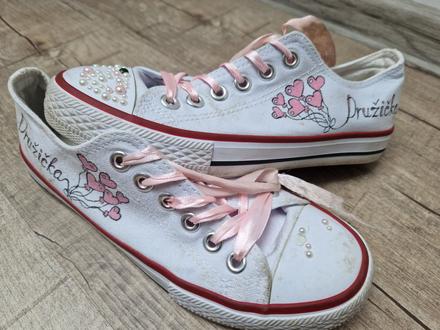 Ručně malované tenisky pro družičku, 37
