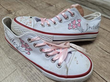 Ručně malované tenisky pro družičku, 37