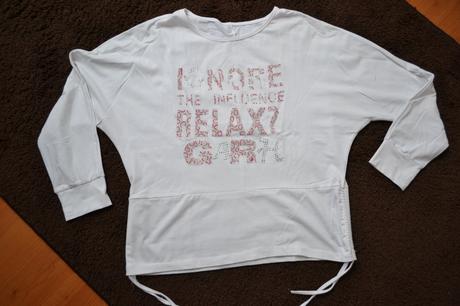 Bílé tričko s netopýřími rukávy, xl