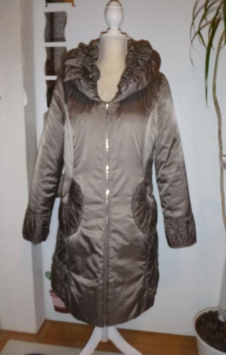 Luxusně originálně-elegantní bundo-kabát-vel.m-l, m