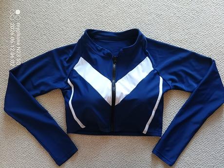 Crop top mikina s push up podprsenkou zn."aiosnuo", l