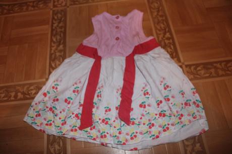 Dívčí šaty třešínky vel. 74 - 80, 74