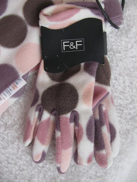 Souprava - fleecový šál a rukavice v.9-15 let, f&f,152