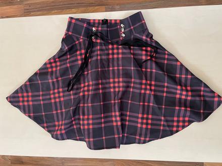 Nová káro sukně se šněrováním, vel s, s