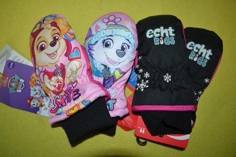 2x kvalitní šusťákové rukavice palčáky,3-4r., nickelodeon,104 / 110