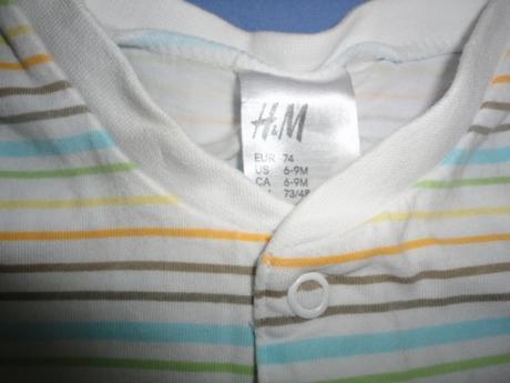 Krásný letní overálek z h+m, vel. 6-9 měsíců, h&m,74