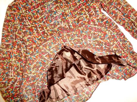 Luxusní čokohnědě květované šaty, girl2girl,92