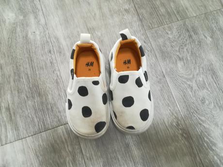 Slip on tenisky puntík, h&m,23