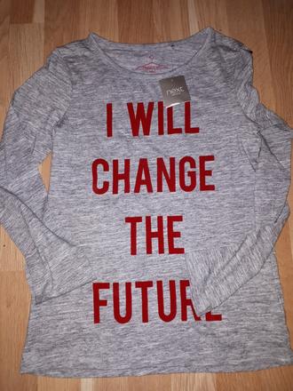 Šedé tričko next vel 134, next,134