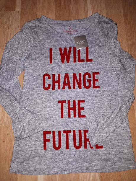 Šedé tričko next vel 134, next,134