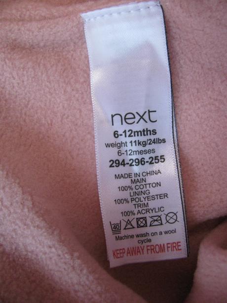 Dívčí růžová čepice s hřejivou podšív. v.6-12 měs, next,80