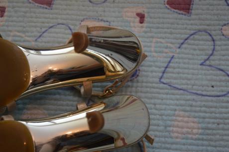 Zlaté společenské boty na podpatku, 36