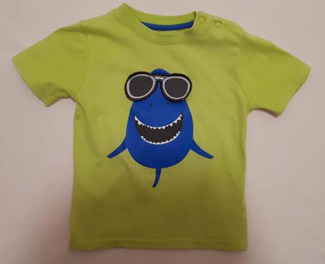 Dětské tričko s krátkým rukávem se žralokem, 80/86, 80