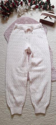 H&m pletené kalhoty jogger s copánkovým vzorem, h&m