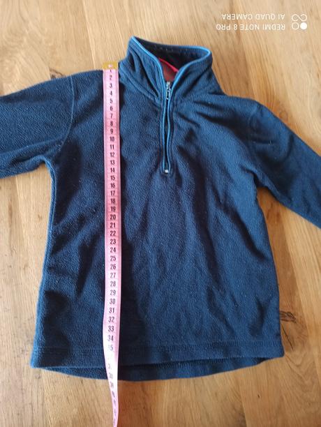 Modrá flaušová mikina, 98