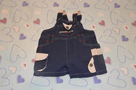 Plátěné džínové laclové kraťasy 68/74, 74