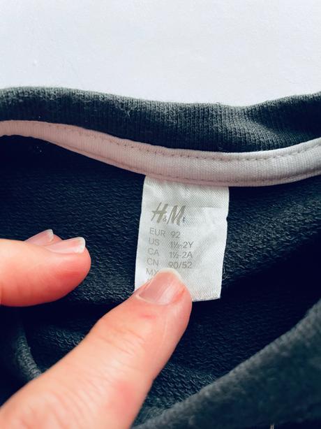 Mikina tmavě šedá - v.92, h&m,92