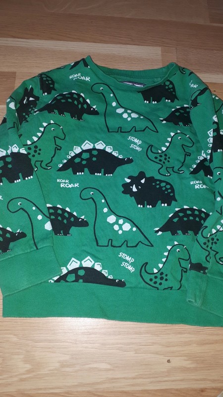Zelená mikina s dinosury 110 next, next,110