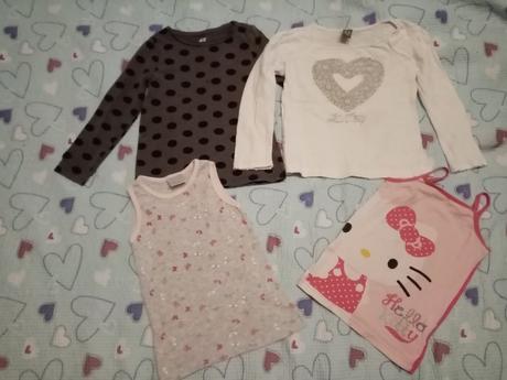 92 98 2x triko dl. rukáv 2x tílko, h&m,98