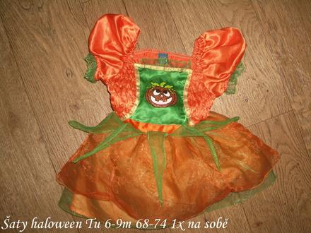 Šaty haloween tu 6-9m 68-74, 