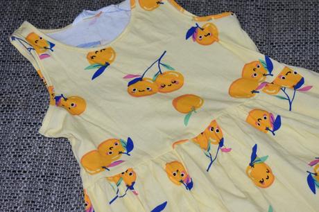 Bavlněné šaty h&m s mandarinkama, 134/140, h&m,134