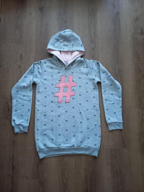 Dlouhá šedá mikina, kik,146