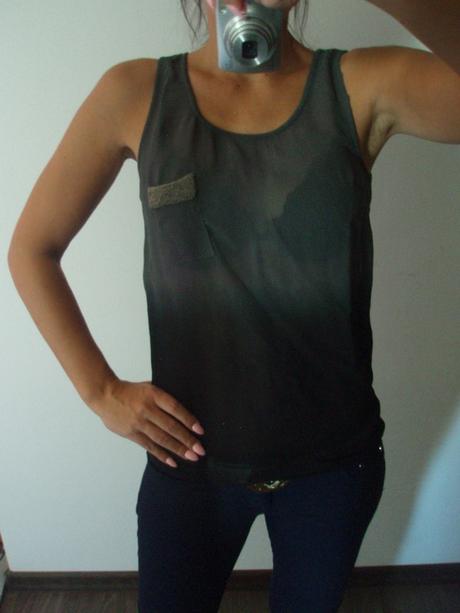 Šedočerné ombré tílko guess, guess,s